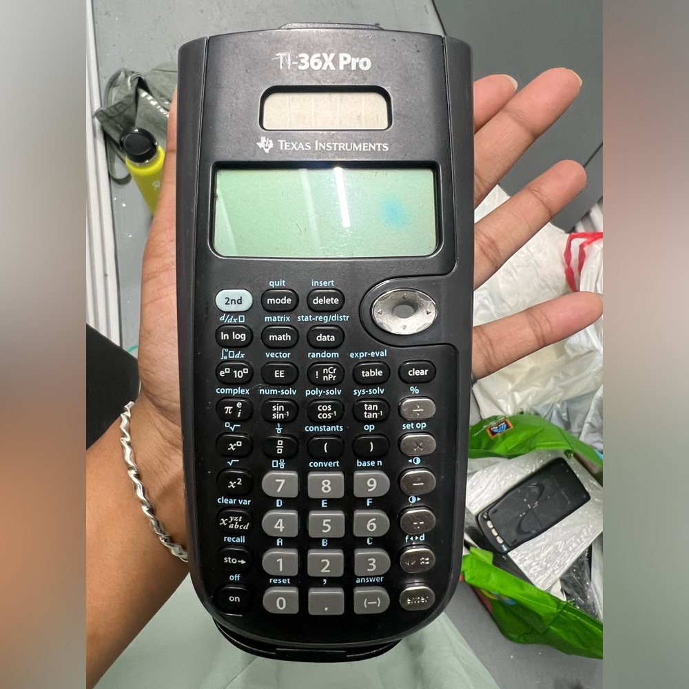 Texas Instruments TI-36X Pro Gray and Back Scientific Calculator w/ Cover Tested